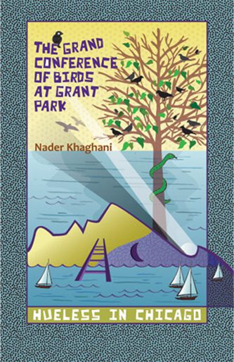 A book cover with a tree and some boats